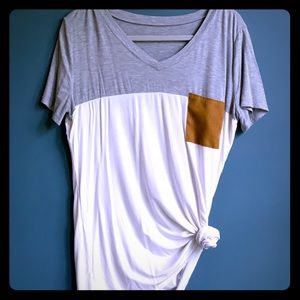 Women’s Color Block Pocket Tee